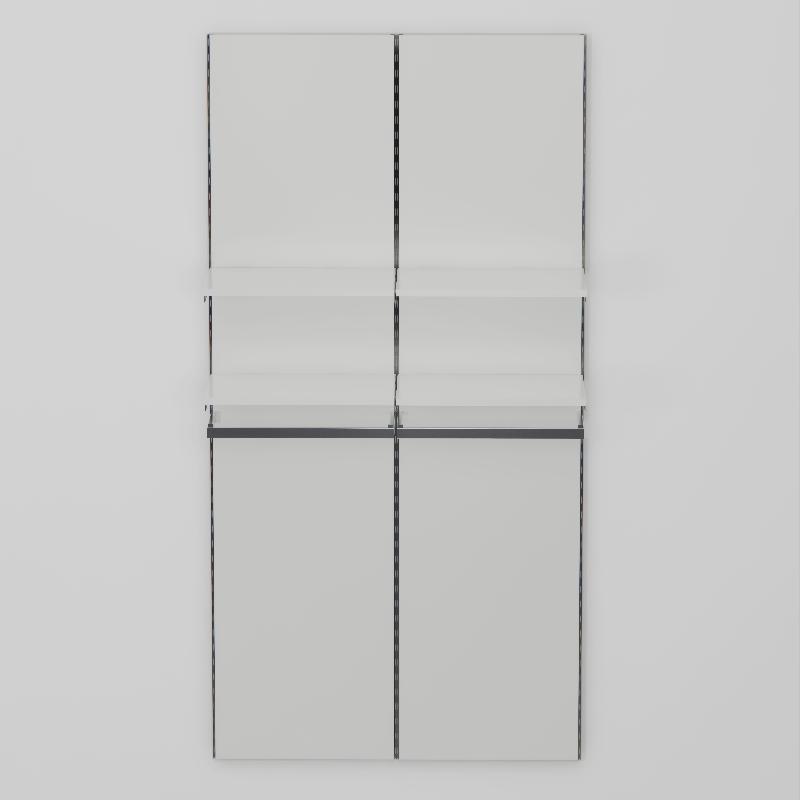 Élément suivant Alias 2 tablettes blanc + 1 penderie L60xH240cm_1
