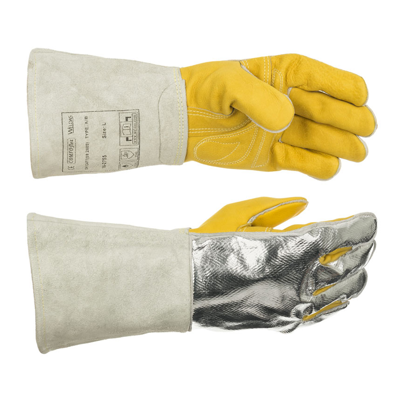Gants confortables aluminisés pour haute température - PMH10 - Weldas - résistants à 350°C - normes EN 388 et EN 407_1