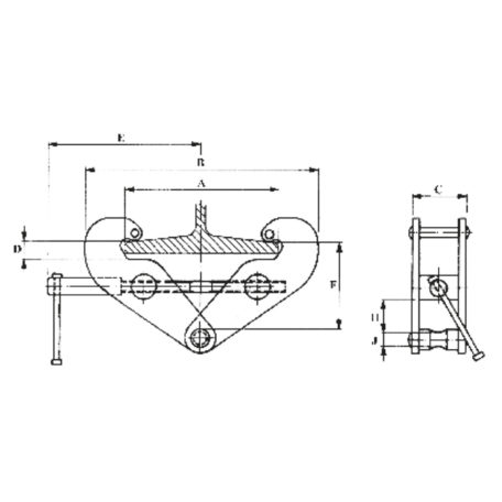 Griffe d'accrochage pour profilés - série SBC - fixation pour poutrelles et levage_1