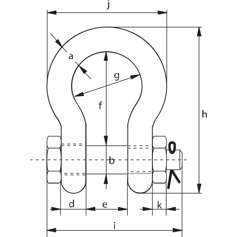 Manille lyre haute résistance GreenPin® G-4163 - axe boulonné et goupillé - REF : 43330_1