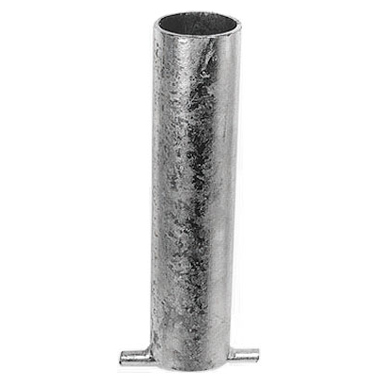 Potelet pompier amovible - diamètre 76mm - fourreau sans verrouillage - blanc avec bandes rétro-réfléchissantes_1