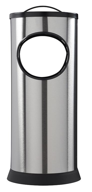 Réf. 58958 - Kipso - Cendrier corbeille Rossignol en inox brossé avec bac à sable et grille retire-mégots_1