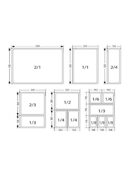 Bacs et couvercles - Référence: BAC GN1/9 100_1