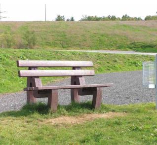 Banc public imputrescible en plastique recyclé hanit - SUTTON - Faible poids, respectueux de l'environnement_1