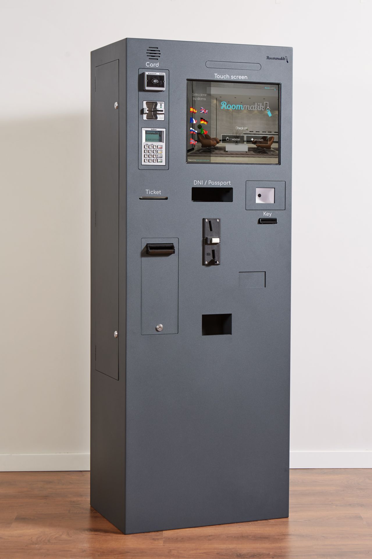 Borne de check-in L200 Roommatik - automatisée et interactive pour hôtel avec options avancées_1