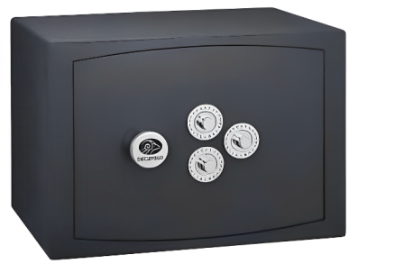 Coffre-fort avec serrure en applique à 3 compteurs - Porte 8mm / Corps 3mm_1