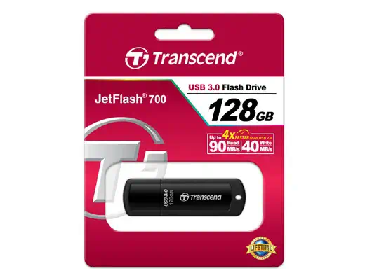 Transcend JetFlash 700 lecteur USB flash 128 Go USB Type-A 3.2 Gen 1 (3.1 Gen 1) Noir_1