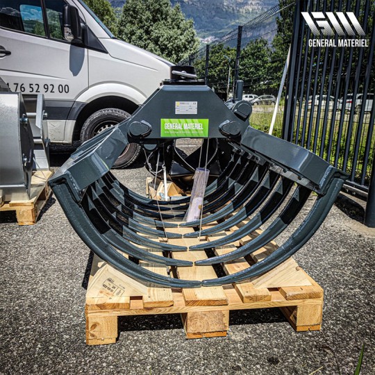 Grappin à fumier - Pour pelles de 2 à 15 tonnes et grues jusqu'à 2.4 tonnes - Ouverture de 1200 à 1810 mm_1