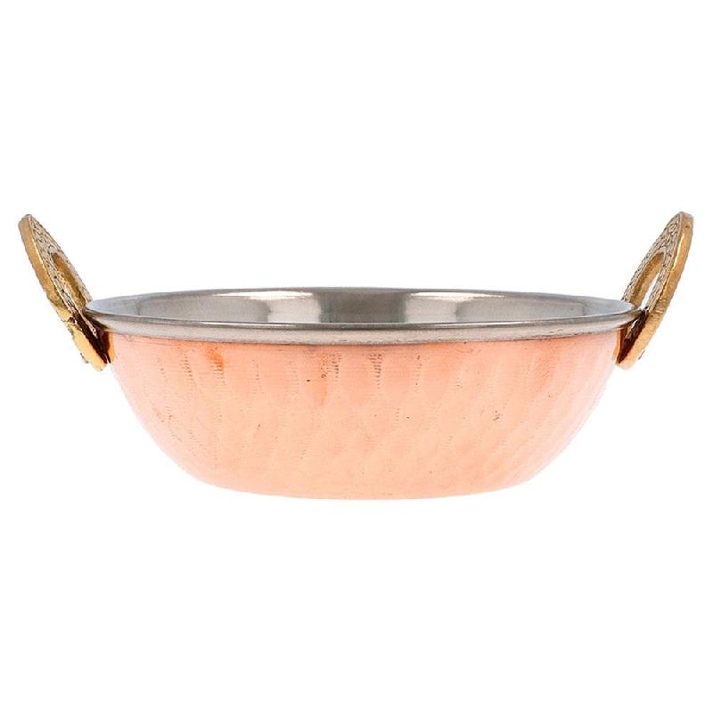 Mini cassolette inox cuivre avec anses Ø15x5,5cm - par 6_1