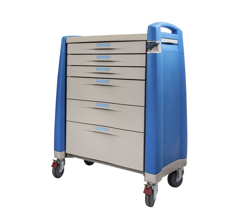 Chariot médical MK-P07 - Medik - ABS - 5 tiroirs avec serrure - Dimensions : 900x540x580mm_1