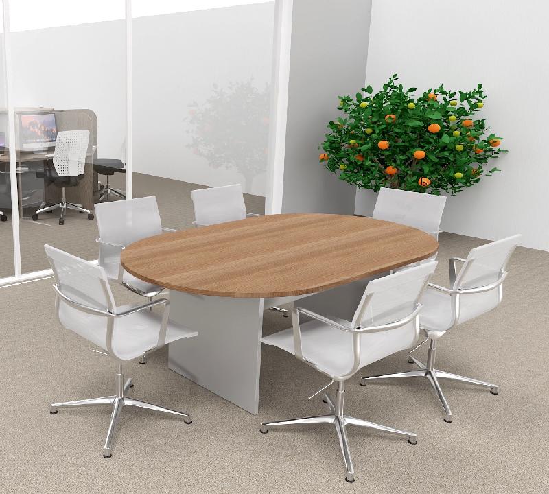 Table de réunion ovale Kate - Mobel Linea - 250, Acacia foncé_1