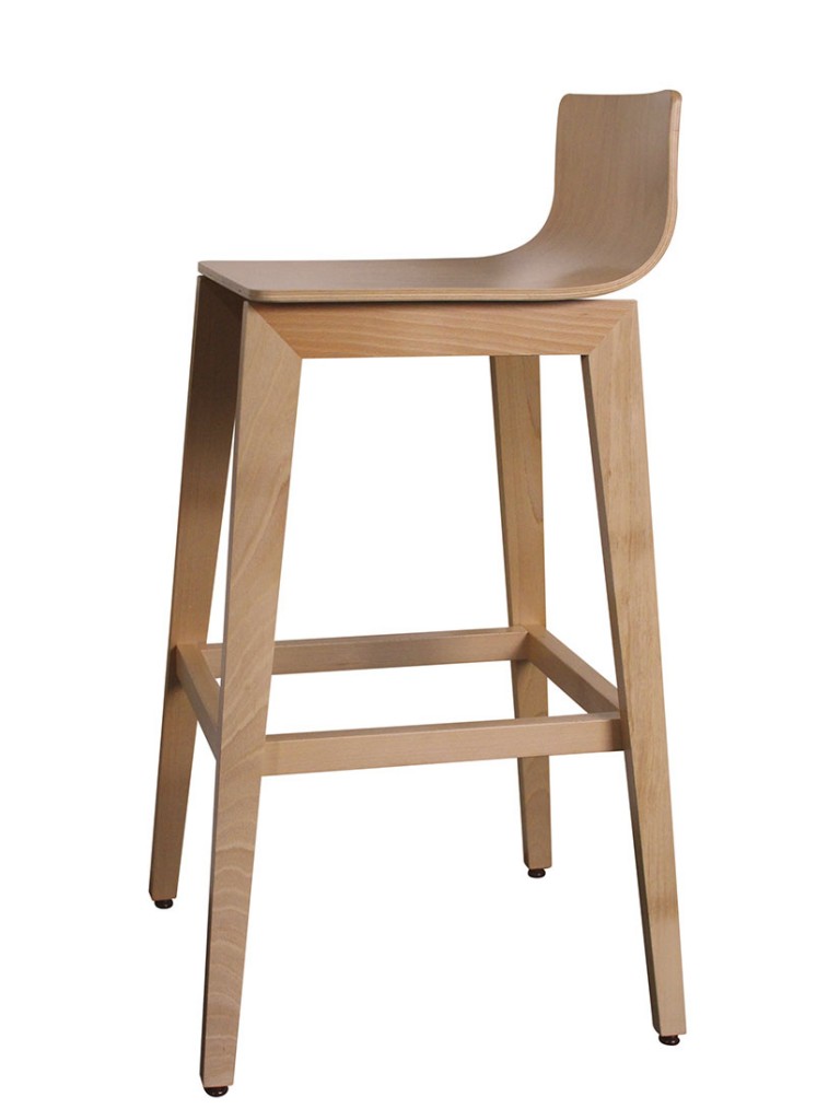 Tabouret de restaurant Natur Wood - dimensions compactes et léger 10 kg_1