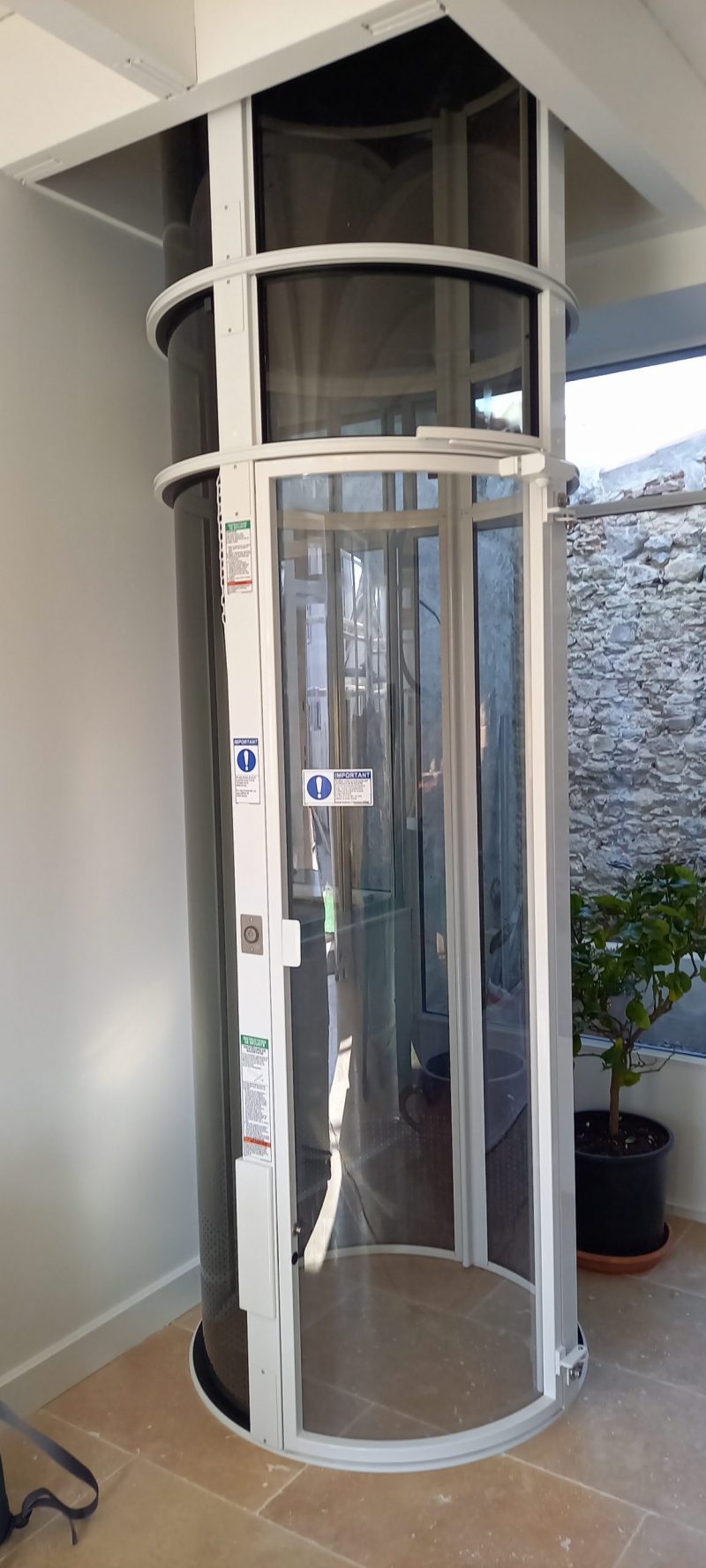 Ascenseur circulaire pneumatique et panoramique d'intérieur, jusqu'à 15m_1