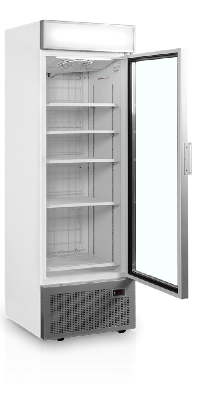 Congélateur vertical de vitrine Ventilé Silver L.680mm 440L TEFCOLD_1