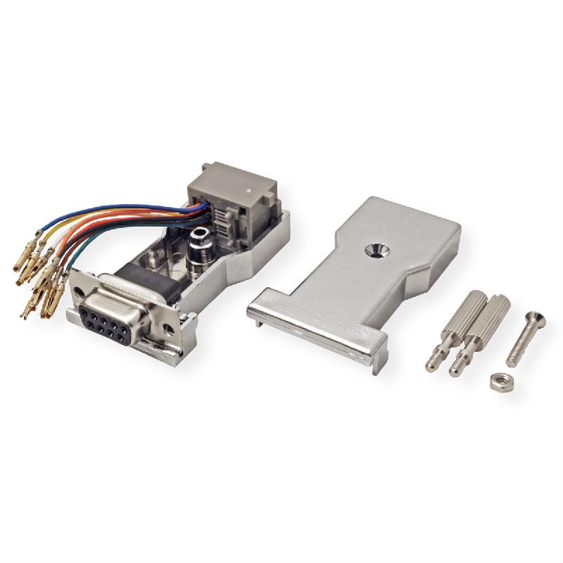 ROLINE Adaptateur DB9 femelle-RJ45 femelle 8P / 8C 8 fils, argent_1