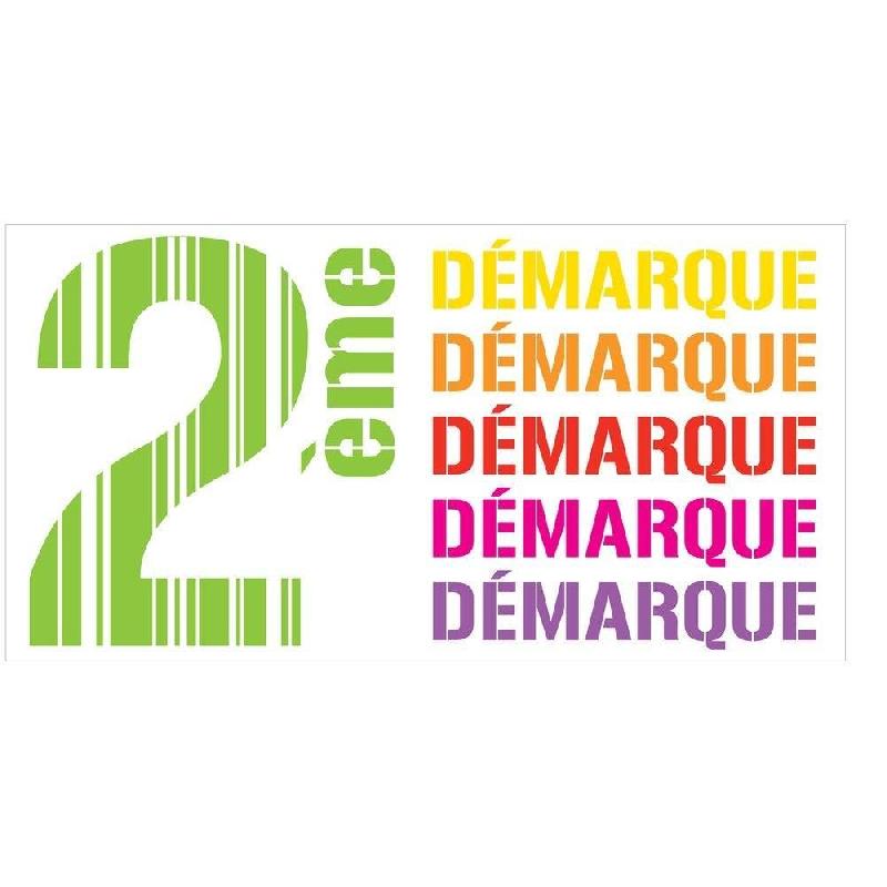 Affiche 2ème démarque gencod horizontale - 70x14 cm - Multicolore - Papier_1
