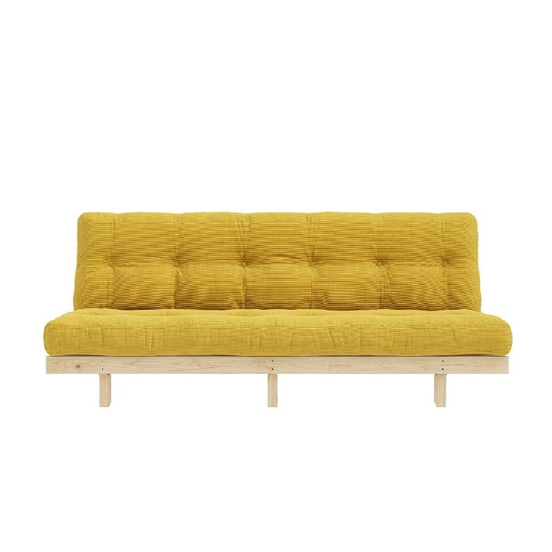 Banquette convertible futon LEAN - Pin coloris miel - Couchage 130x190 cm - Karup_1