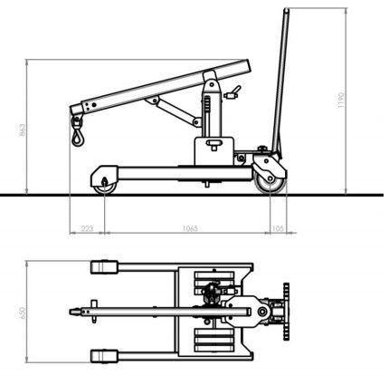 Minimob 03 - Mini-grue d'atelier manuelle à porte-à-faux - Mobilev Cranes - 300 kg_1