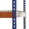 MR005 - Rayonnage de charge lourde bleu et orange, 4 niveaux - 1800mm H x 1200mm L x 450mm P_1