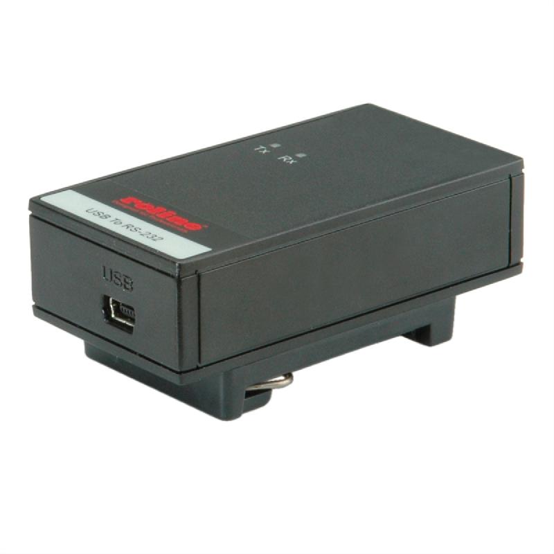 ROLINE Adaptateur USB 2.0 vers RS-232 pour rail DIN, 1 port_1