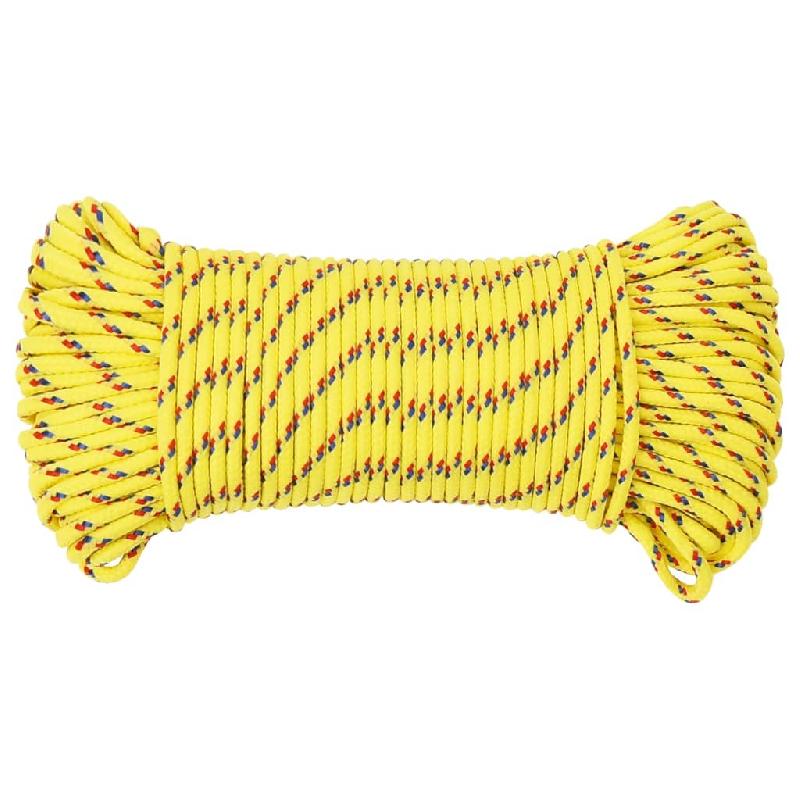 Vidaxl corde de bateau jaune 3 mm 100 m polypropylène 152589_1