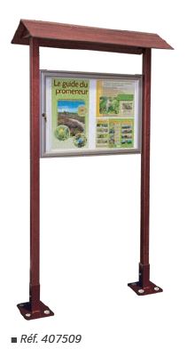 Vitrine d'extérieur en aluminium et bois - épaisseurs 30, 58, 75 mm - protection des informations - taille de l'affichage de 8 à 27 A4_1