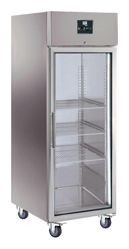 Armoire refrigeree positive inox, 1 porte vitree 650 litres L2G_1