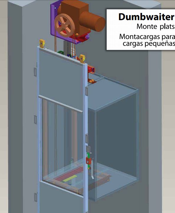 Dumbwaiter monte-plats - Kleemann Hellas Mechanical Constructions - électrique MRL - charge 24-300 kg - conforme EN 81-3_1