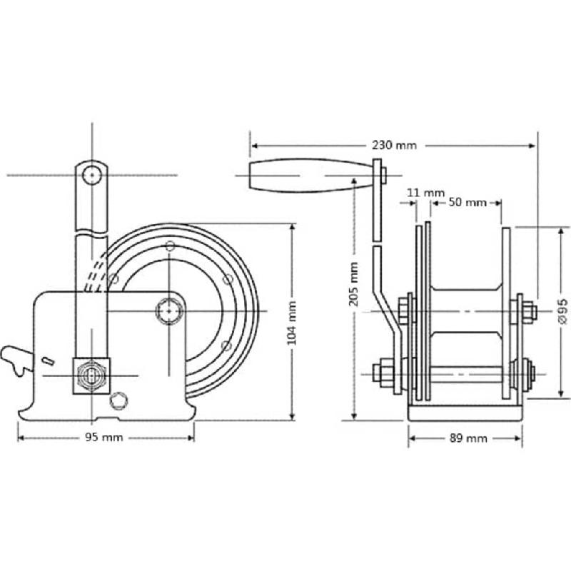 TREUIL MANUEL VIS SANS FIN MANIBOX VS - Corderie Dor