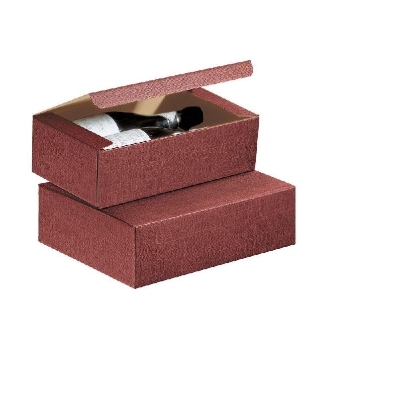 Coffret 2 bouteilles - séparateur bordeaux 18x9.5x34cm - par 10 - carton élégant_1