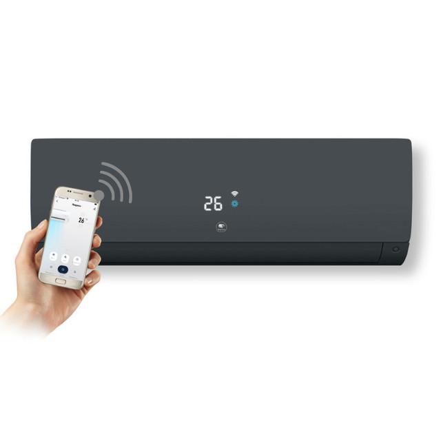 Ensemble Climatisation réversible Mono-split Nagano Murale Pure - Unité extérieure 2,6 kW et Unité intérieure murale noire_1