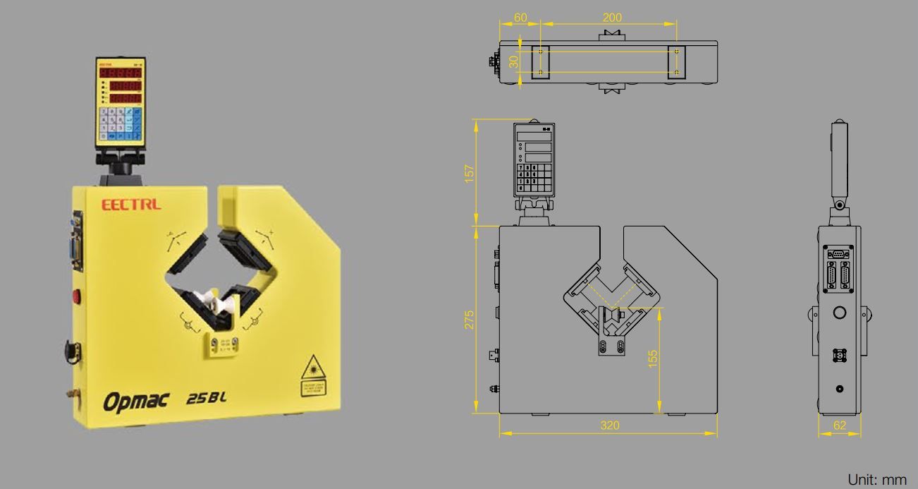 Opmac-25BL3 - Mesures de diamètre laser double axe - Plage de mesure : 0,1 ~ 25 mm - Précision ±1 µm_1