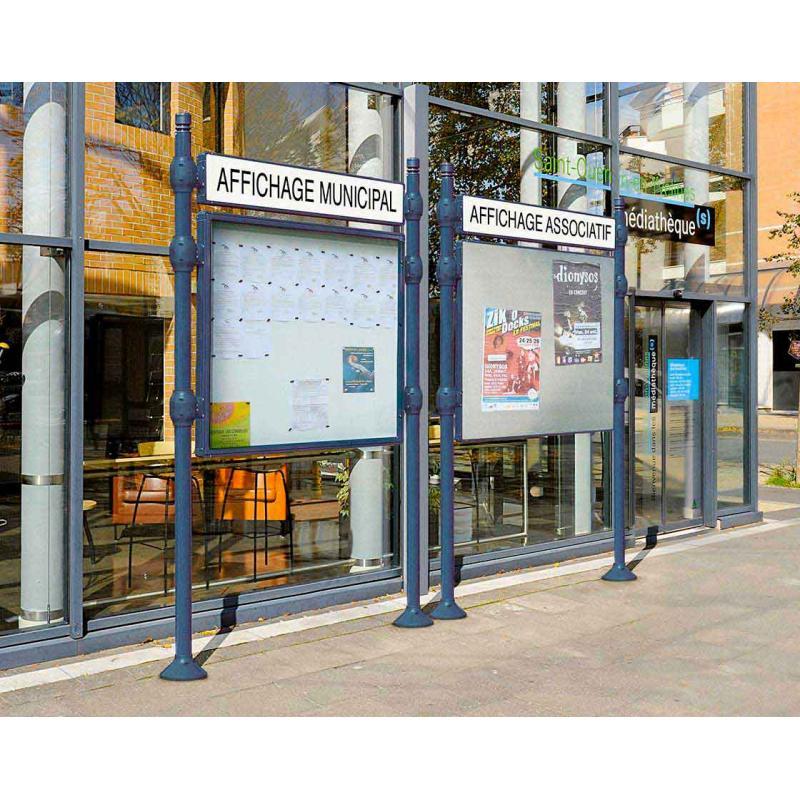 Panneau-vitrine d'information City - Réf : 520100.Gpro - Étanche, double face, pour affichage extérieur_1