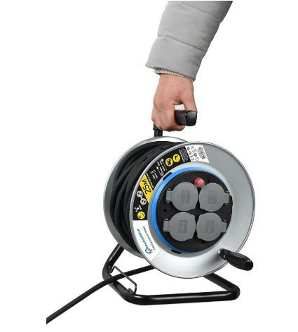 Rallonge electrique enrouleur platine fixe 3g1.5 - 25m_1
