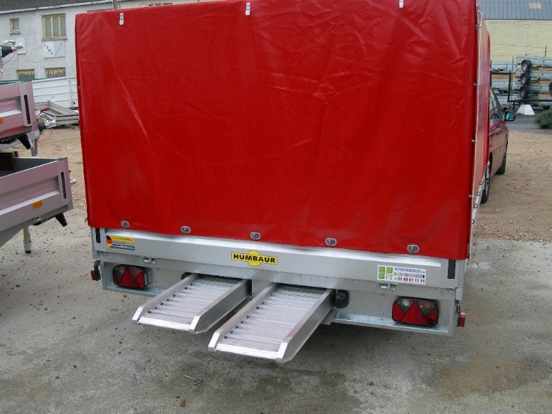Remorque plateau Humbaur HT 303118 - 2 essieux, ridelles alu, roues dessous, 3100x1850 mm_1