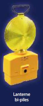 Lanterne de chantier double face à LEDs - mono-pile ou bi-piles - lentille 200 mm avec attache antivol_1