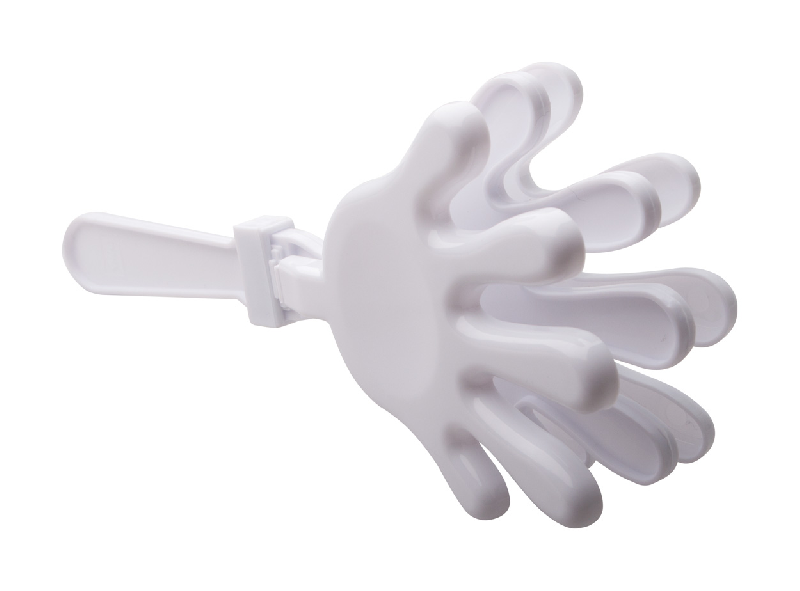 Applaudisseur en plastique en forme de main - Couleur blanche - Poids 20g_1