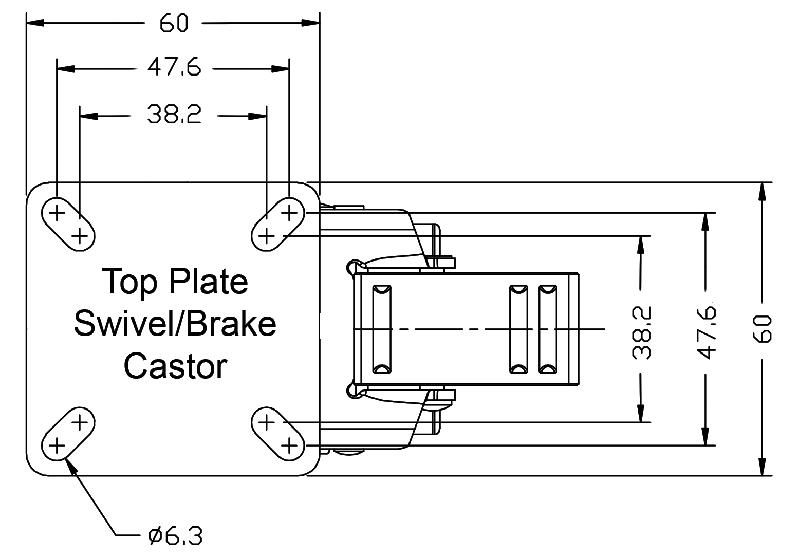 Roulette double 50mm 2