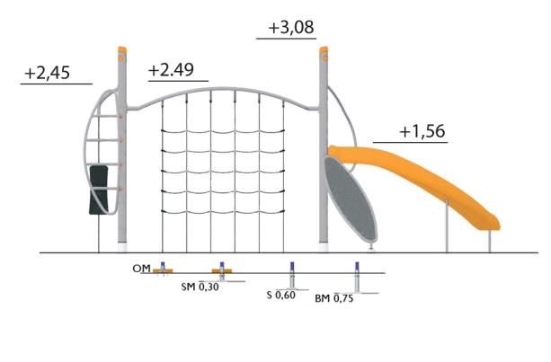 Structure multi-jeux 5 à 12 ans - Agito Zacko gris - 8002095 - Hags_1