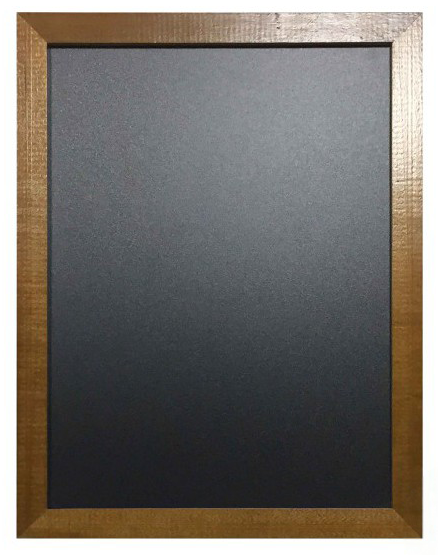 Ardoise menu murale cadre bois mini format - 430 x 330 mm, bois PEFC, 4 coloris, écriture double face_1