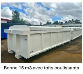 Benne amovible TANKER - Volume de 8 à 15 m³ - Acier S235 - Fabrication NF R 17-108_1