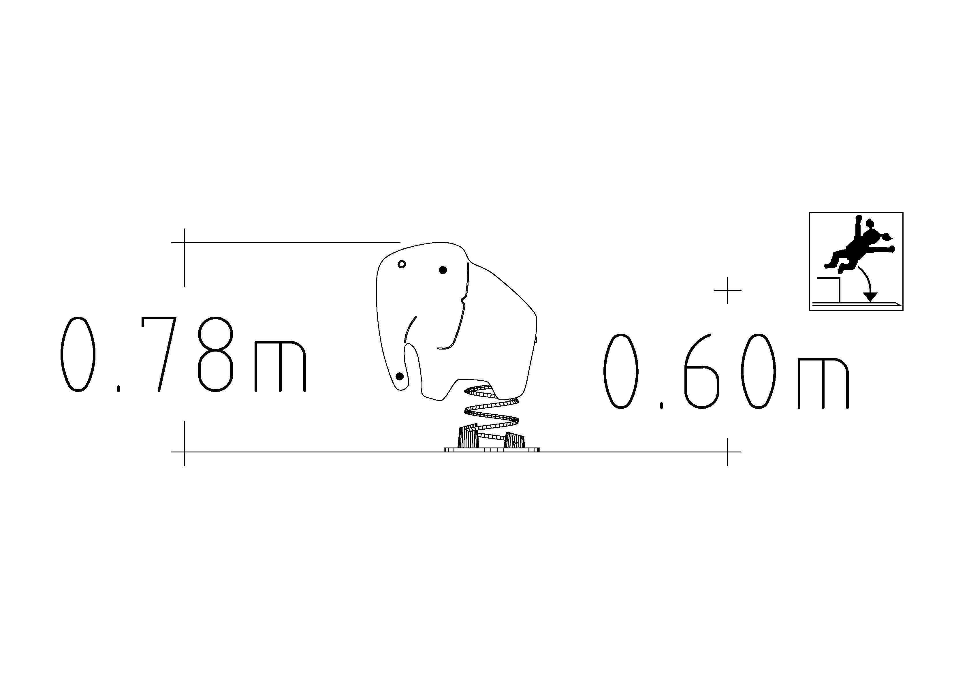 Jeu sur ressort Ely 1 place - réf 8044677 - Hags - Gris clair - Fondation à enterrer_1