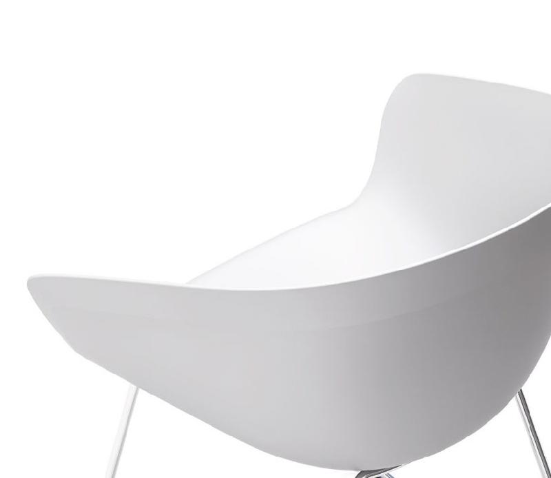 Lot de 4 chaises visiteurs Hop - Mobel Linea. - Noir_1