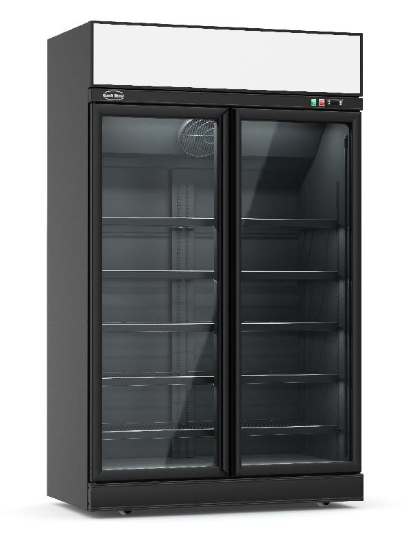 Réfrigérateur 2 portes en verre noir ins-1000r bl l1253 7455.2405 COMBISTEEL_1