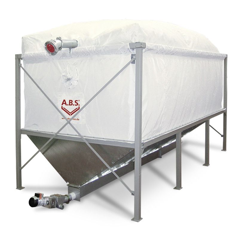 Silo à fond en biais pour granulés de bois - Flexilo en auge - ABS - Alternative économique et fiable_1