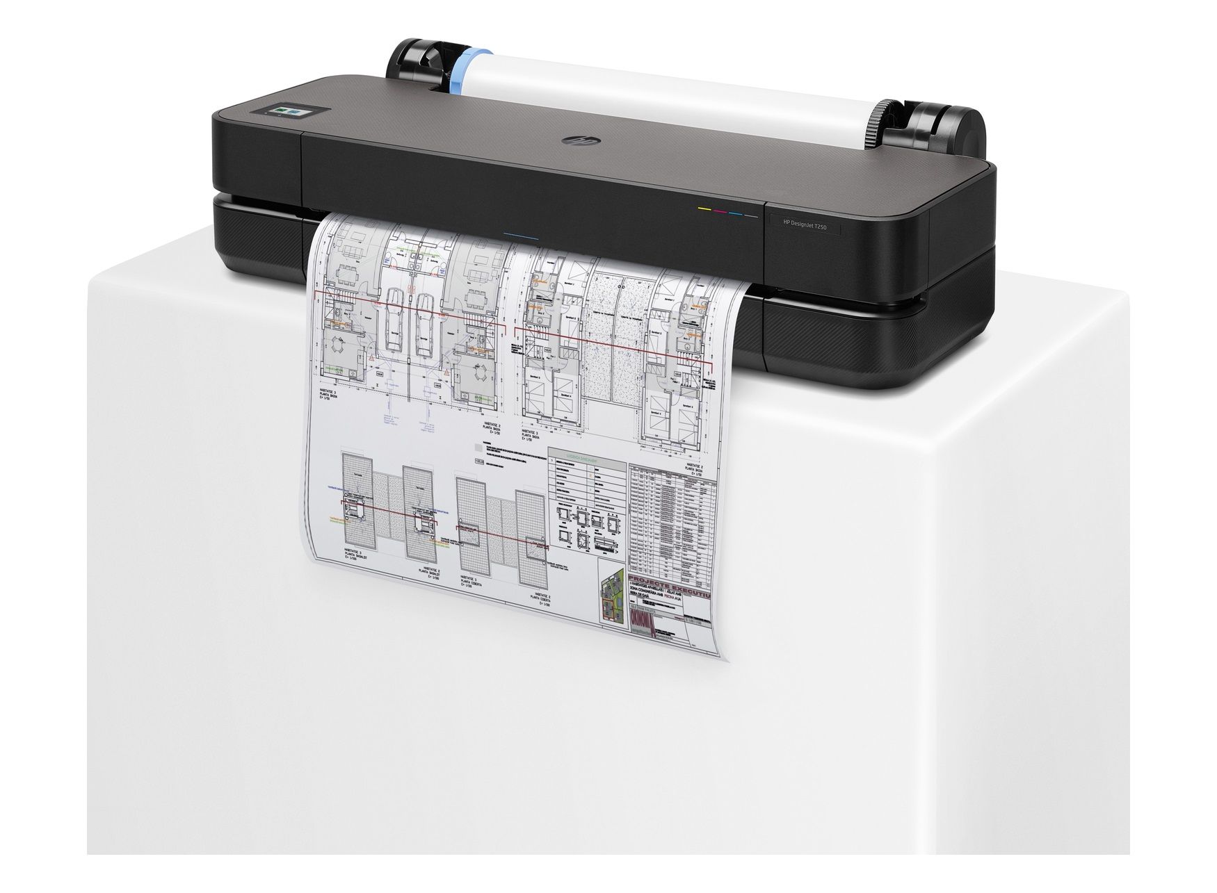 Traceur et imprimante grand format - HP DesignJet T250 - Jet d'encre thermique - Compact et rapide avec Wi-Fi, Ethernet et USB_1