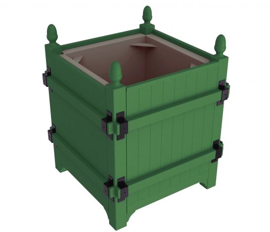 Bac d'orangerie en bois massif, démontable et sur-mesure avec ceintures en bois pour le milieu extérieur - OASIS_1