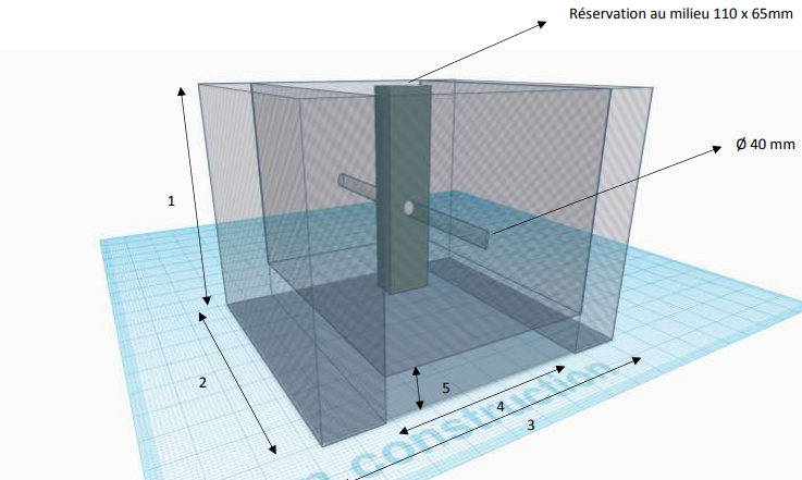 Bloc de béton moulé empilable - Masse 1000kg Lestage - REF2191000_1