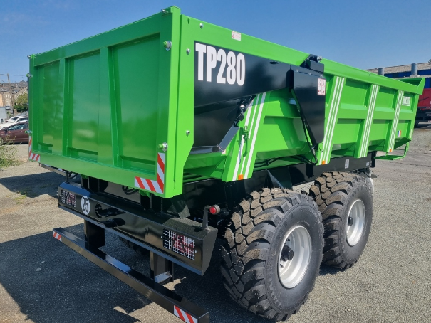 Remorque TP 280 - Benne 5,80x1,00 m - Volume 12,76-26,80 m³ (Boggie 130)_1