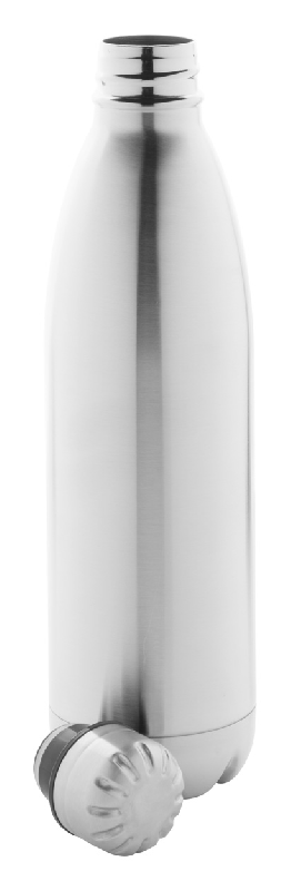 Bouteille thermos - double paroi en acier inoxydable - 850 ml - couleur argentée_1